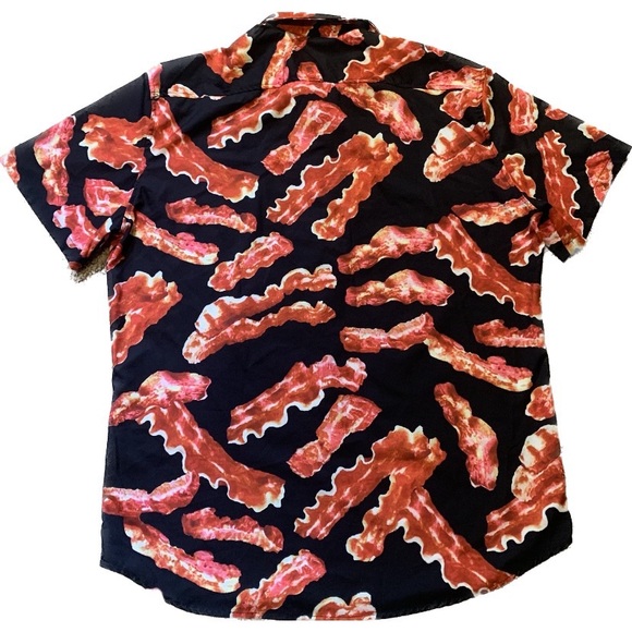 Bacon Hawaiian Shirt | Short Sleeve Button Up - Picture 3 of 3